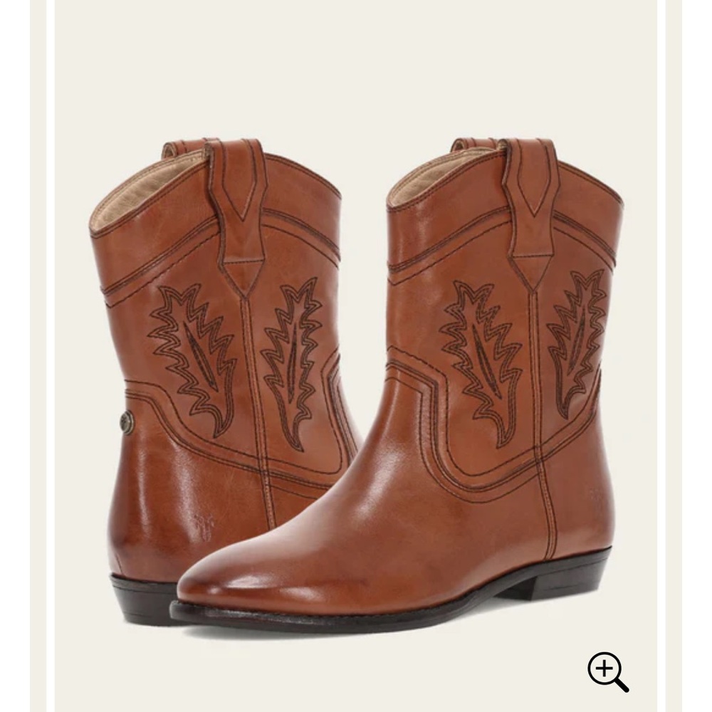 Frye Brown Leather Western Boots